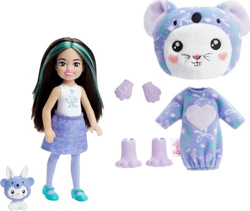 Barbie Cutie Reveal Chelsea Doll & Accessories, Animal Plush Costume & 6 Surprises Including Color Change, Bunny as Koala