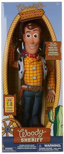 Disney Store Official Woody Interactive Talking Action Figure - Toy Story Toys - Pull String Woody Toy Story Doll with Phrases & Interactive Feature, Soft Body Construction, Detachable Cowboy Hat