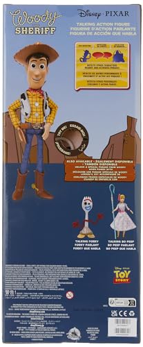 Disney Store Official Woody Interactive Talking Action Figure - Toy Story Toys - Pull String Woody Toy Story Doll with Phrases & Interactive Feature, Soft Body Construction, Detachable Cowboy Hat