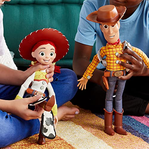Disney Store Official Woody Interactive Talking Action Figure - Toy Story Toys - Pull String Woody Toy Story Doll with Phrases & Interactive Feature, Soft Body Construction, Detachable Cowboy Hat