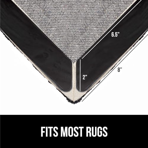 Gorilla Grip 8 Pack Rug Gripper Pads, Keep Area Rugs Corners from Curling and Bunching, Reusable Dual-Sided Flexible Sticky Pad, Grips Floor Underlayment, Hold Carpet in Place on Hardwood Floors