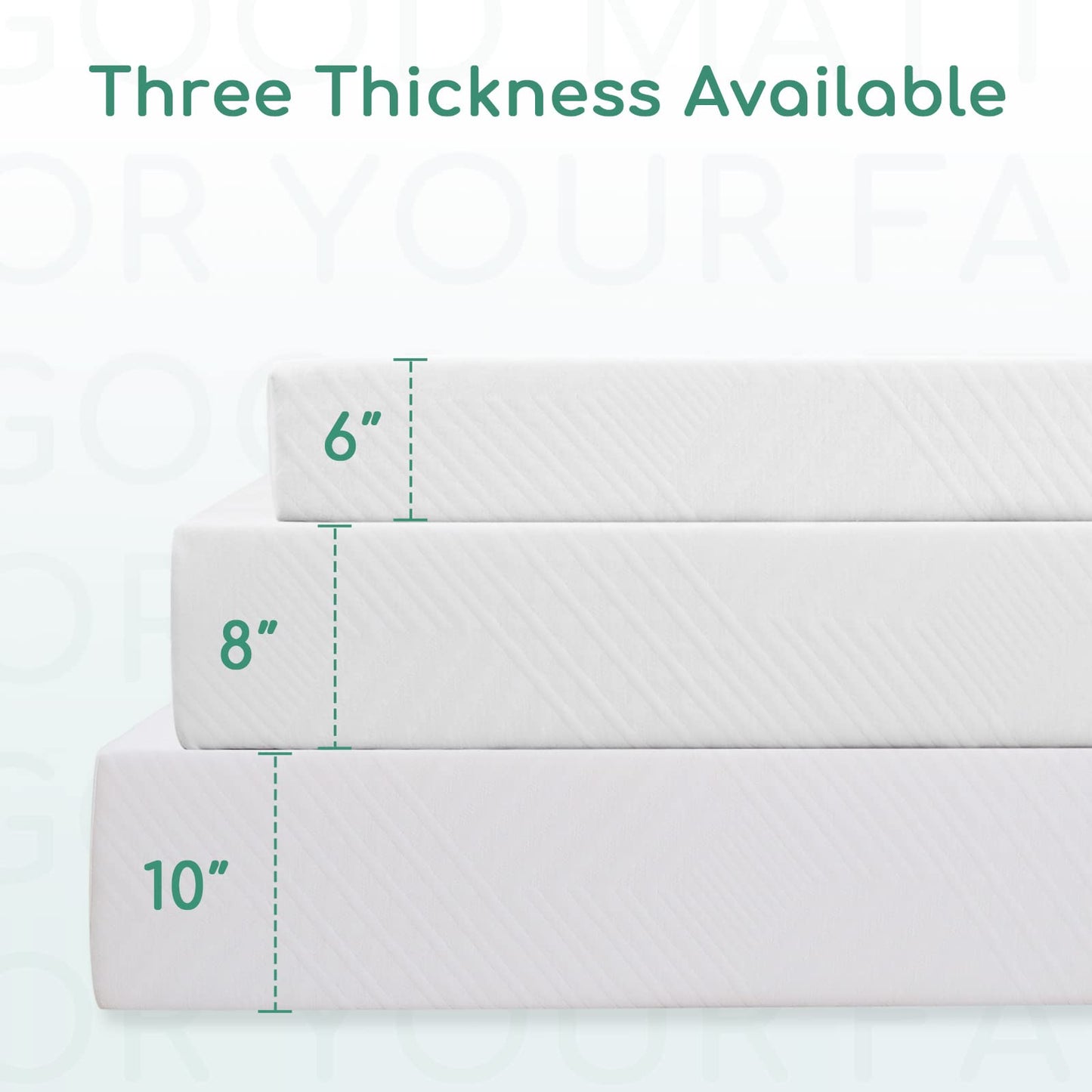 Airdown Twin Mattress, 10 Inch Memory Foam Mattress in a Box, Medium Firm Green Tea Twin Size Mattress for Cool Sleep & Pressure Relief, CertiPUR-US Certified, Made in USA (Air-10EGO-T)