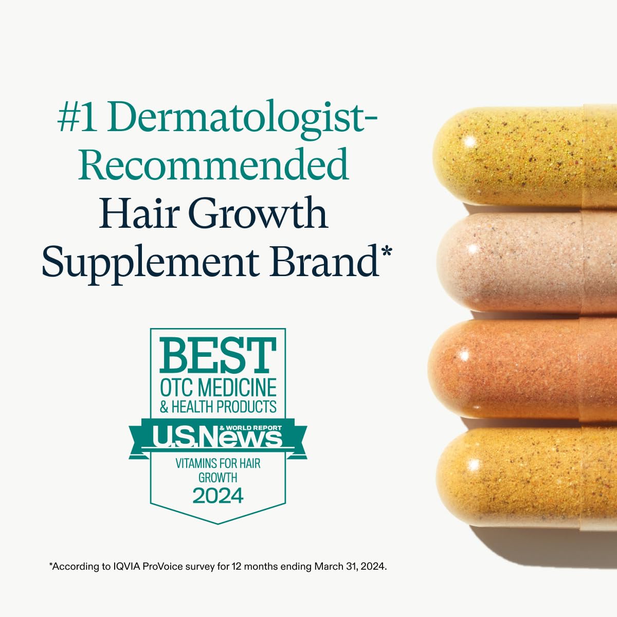 Nutrafol Women's Vegan Hair Growth Supplements, Plant-based, For Women 18-44 Years Old, Clinically Tested for Visibly Thicker, Stronger Hair, Dermatologist Recommended - 1 Month Supply