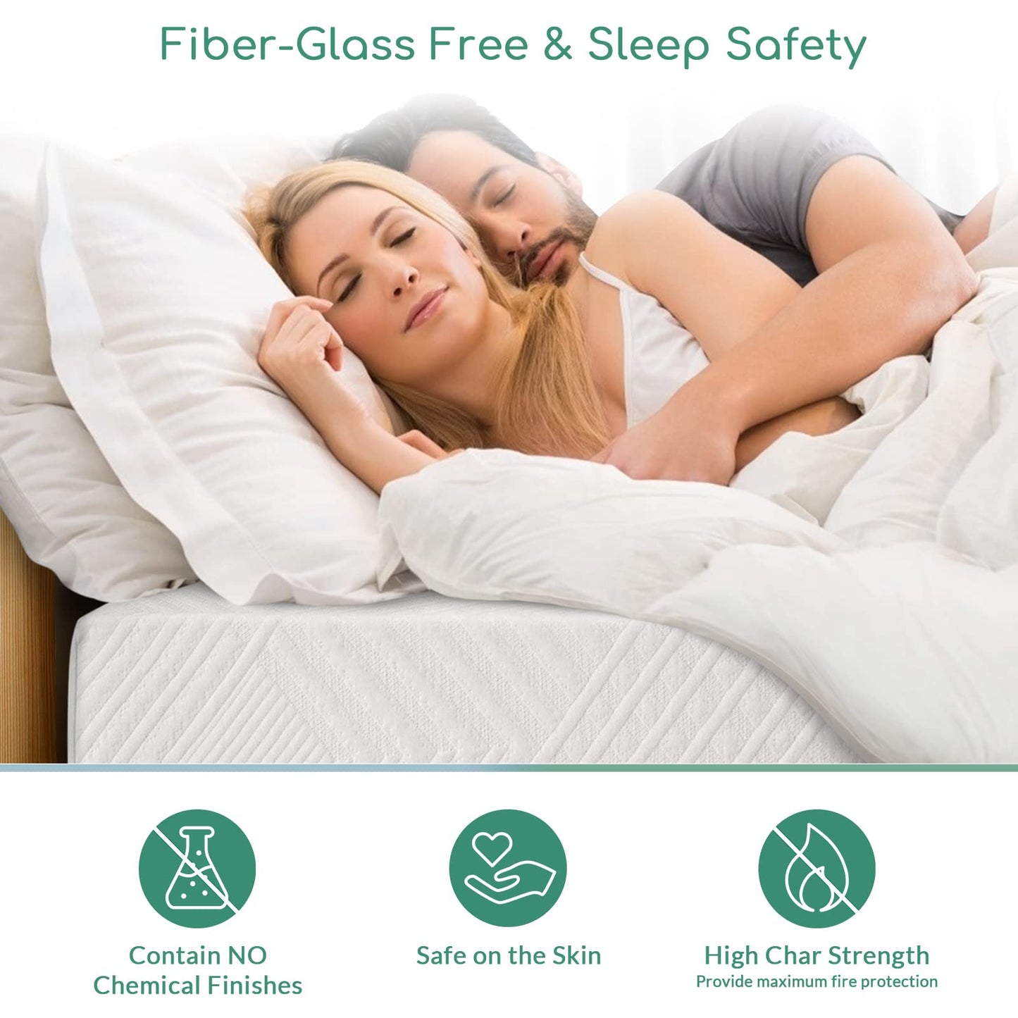 Airdown Twin Mattress, 10 Inch Memory Foam Mattress in a Box, Medium Firm Green Tea Twin Size Mattress for Cool Sleep & Pressure Relief, CertiPUR-US Certified, Made in USA (Air-10EGO-T)