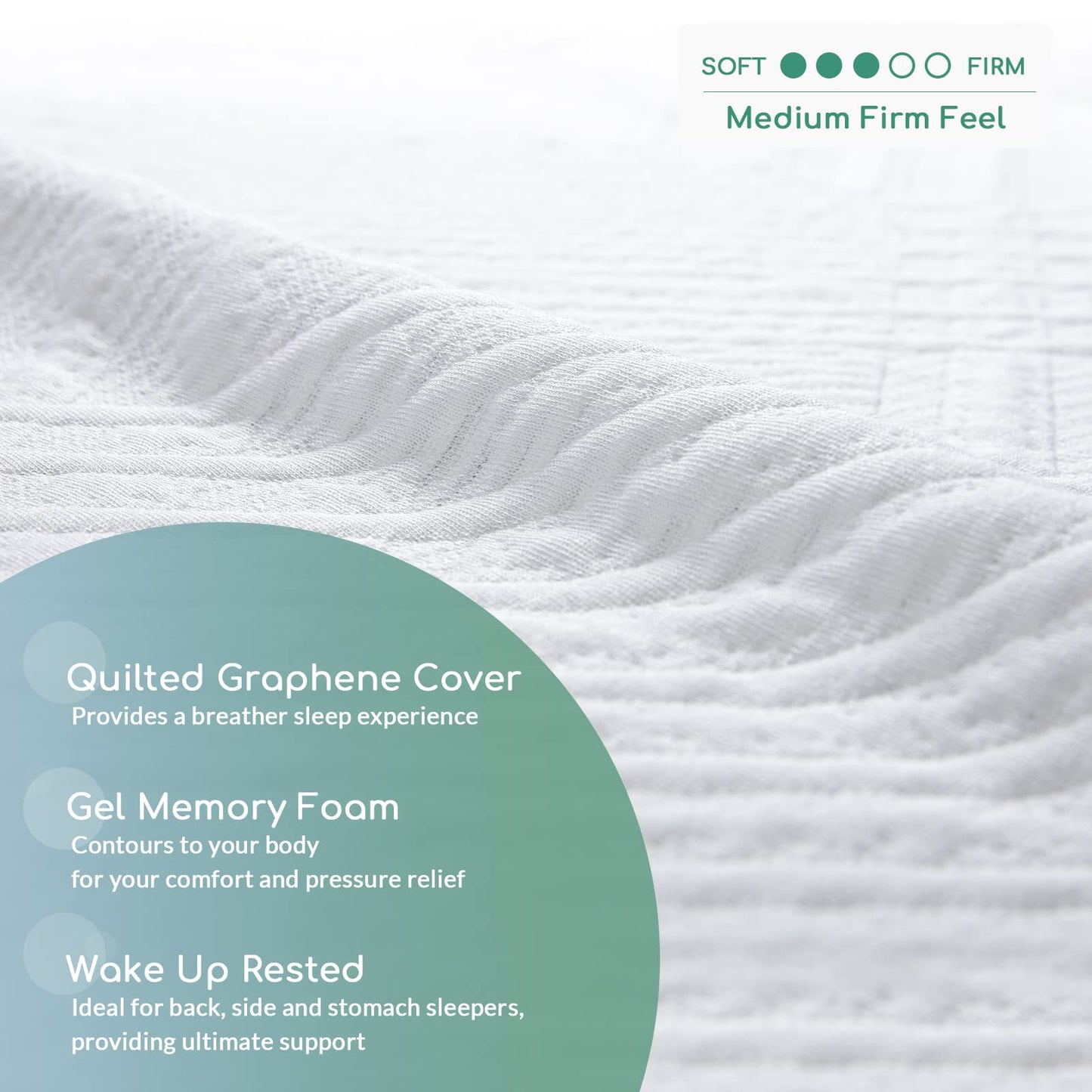 Airdown Twin Mattress, 10 Inch Memory Foam Mattress in a Box, Medium Firm Green Tea Twin Size Mattress for Cool Sleep & Pressure Relief, CertiPUR-US Certified, Made in USA (Air-10EGO-T)