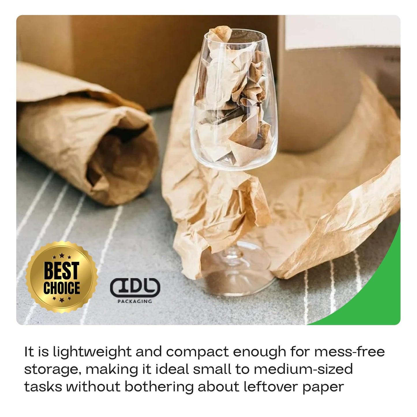 IDL Packaging 18" x 14400" (1200 ft) Large Brown Kraft Paper Roll for Packing - Perfect Natural Kraft Wrapping Paper for Void Filling - Craft Paper for Kids Art Projects