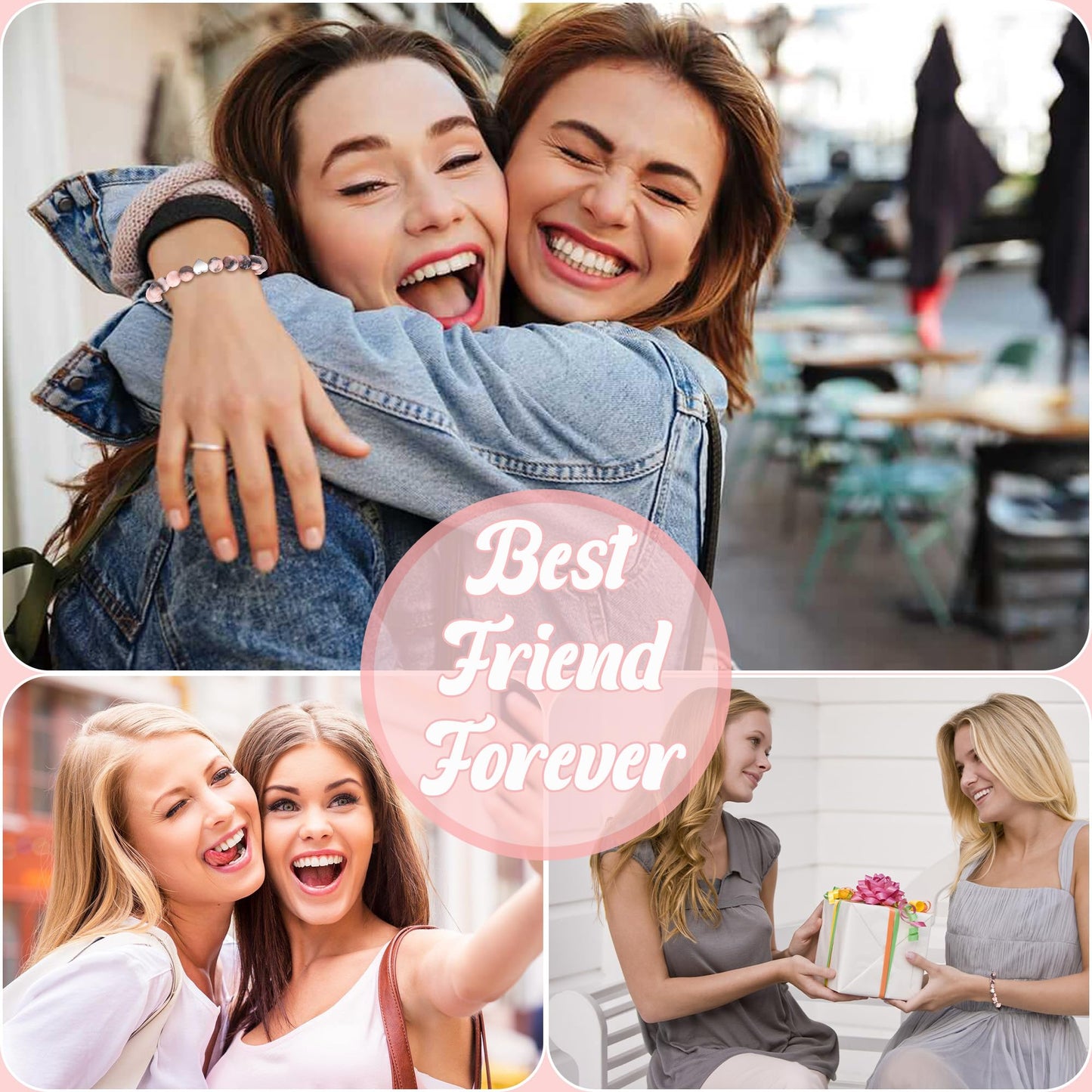 ASKRAIN Best Friend Bracelet Gifts for Women, Gifts for Best Friend Birthday Friendship Gifts for Women Best Friend Friendship Bracelet Valentines Day Mothers Day Christmas Gifts for Friends