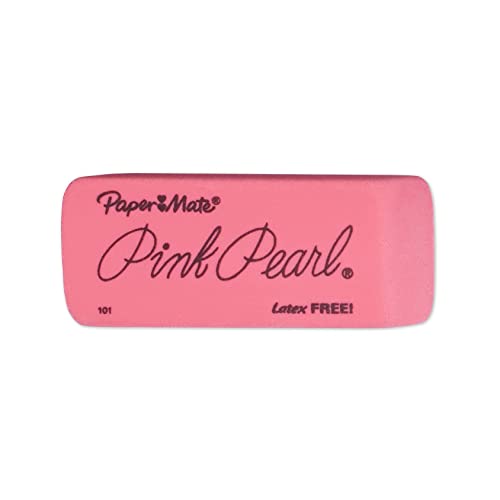 Paper Mate Erasers | Pink Pearl Large Erasers, 12 Count