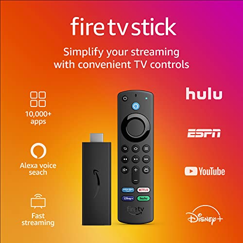 Amazon Fire TV Stick, HD, sharp picture quality, fast streaming, free & live TV, Alexa Voice Remote with TV controls