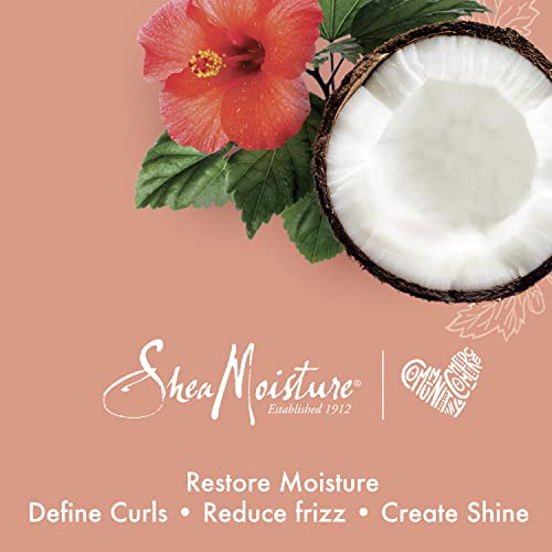 SheaMoisture Curl Enhancing Smoothie Hair Cream for Thick, Curly Hair Coconut and Hibiscus Sulfate Free and Paraben Free Curl Cream 20 oz