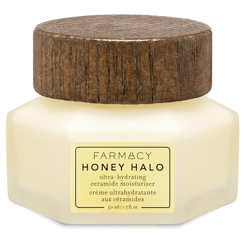 Farmacy Honey Halo Ceramide Face Moisturizer Cream - Hydrating Facial Lotion for Dry Skin (1.7 Ounce)