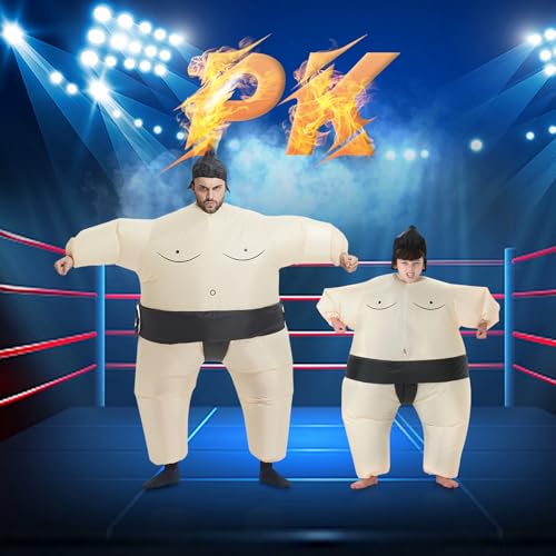 TOLOCO Inflatable Costume for Adults Sumo Wrestler Inflatable Costume, Sumo Costume, Inflatable Halloween Costumes, Blow up Costume Adults Inflatable Costumes