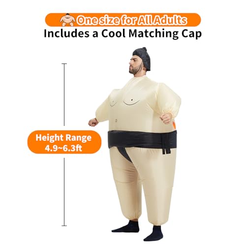 TOLOCO Inflatable Costume for Adults Sumo Wrestler Inflatable Costume, Sumo Costume, Inflatable Halloween Costumes, Blow up Costume Adults Inflatable Costumes