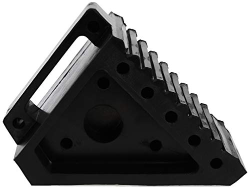 MAXXHAUL 70472 Solid Rubber Heavy Duty Black Wheel Chock 2-Pack, 8" x 4" x 6"