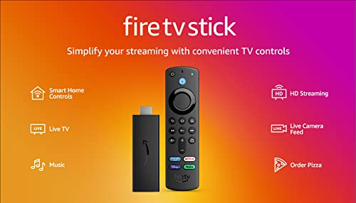 Amazon Fire TV Stick, HD, sharp picture quality, fast streaming, free & live TV, Alexa Voice Remote with TV controls