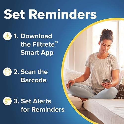 Filtrete 20x25x1 AC Furnace Air Filter, MERV 5, MPR 300, Capture Unwanted Particles, 3-Month Pleated 1-Inch Electrostatic Air Cleaning Filter, 6-Pack (Actual Size19.69x24.69x0.81 in)