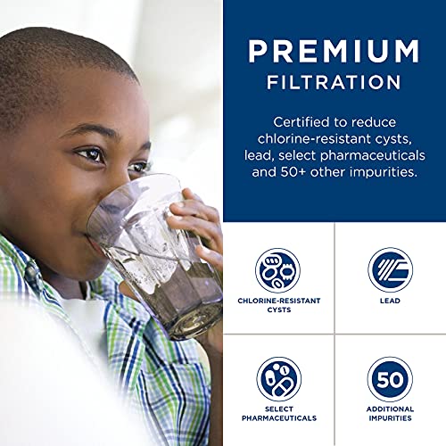 GE XWFE Refrigerator Water Filter | Certified to Reduce Lead, Sulfur, and 50+ Other Impurities | Replace Every 6 Months for Best Results | Pack of 1, White