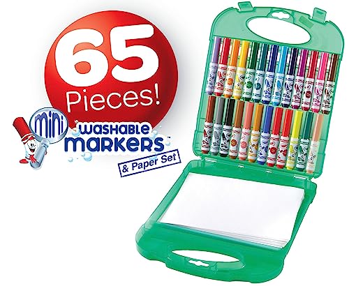 Crayola Pip Squeaks Marker Set (65ct), Mini Washable Markers for Kids, Kids Art Supplies for School, Kids Travel Activity, 4+