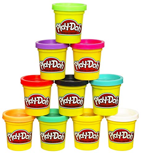 Play-Doh Modeling Compound 10-Pack Case of Assorted Colors, Non-Toxic 2 oz. Cans, Back to School Gifts & Prizes for Students & Classroom, Preschool Toys for Kids, Ages 2+ (Amazon Exclusive)