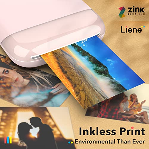 Liene Zink Photo Paper 2x3″, Liene Premium Photo Printer Paper (50 Sheets) w/Adhesive Back, Waterproof, Smudge Proof, Tear Proof, Instant Photo Paper Compatible w/Liene 2x3″ Photo Printer Scrapbook