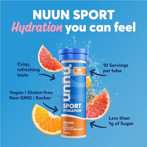 Nuun Sport: Electrolyte-Rich Sports Drink Tablets, Citrus Berry Mixed Flavor Pack, Box of 4 Count (40 servings), Sports Drink for Replenishment of Essential Electrolytes Lost Through Sweat