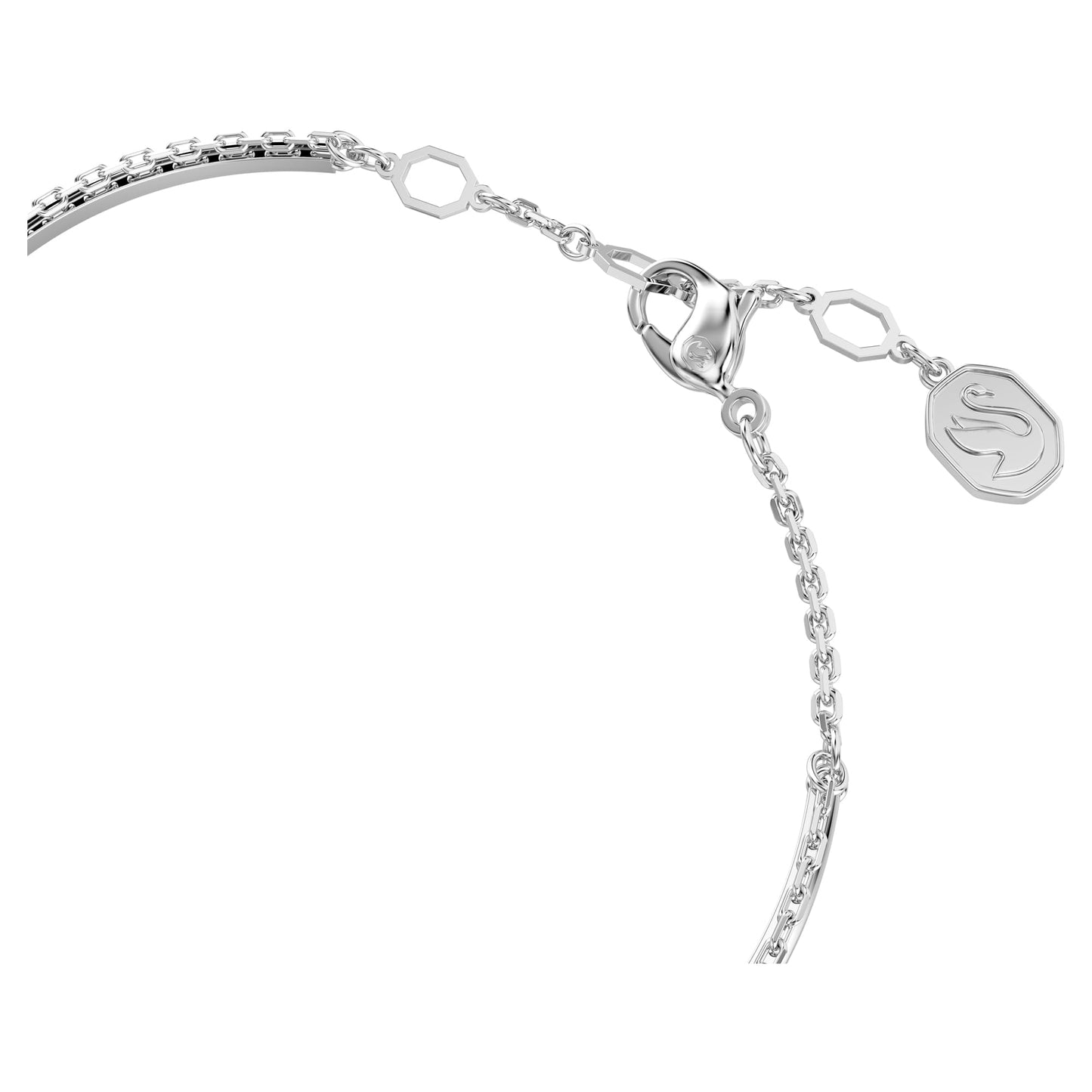 SWAROVSKI Sublima Bangle Bracelet, Meteor Motif with Snow Pavé of Clear Round Crystals in a Rhodium-Finished Setting, Part of the Sublima Collection