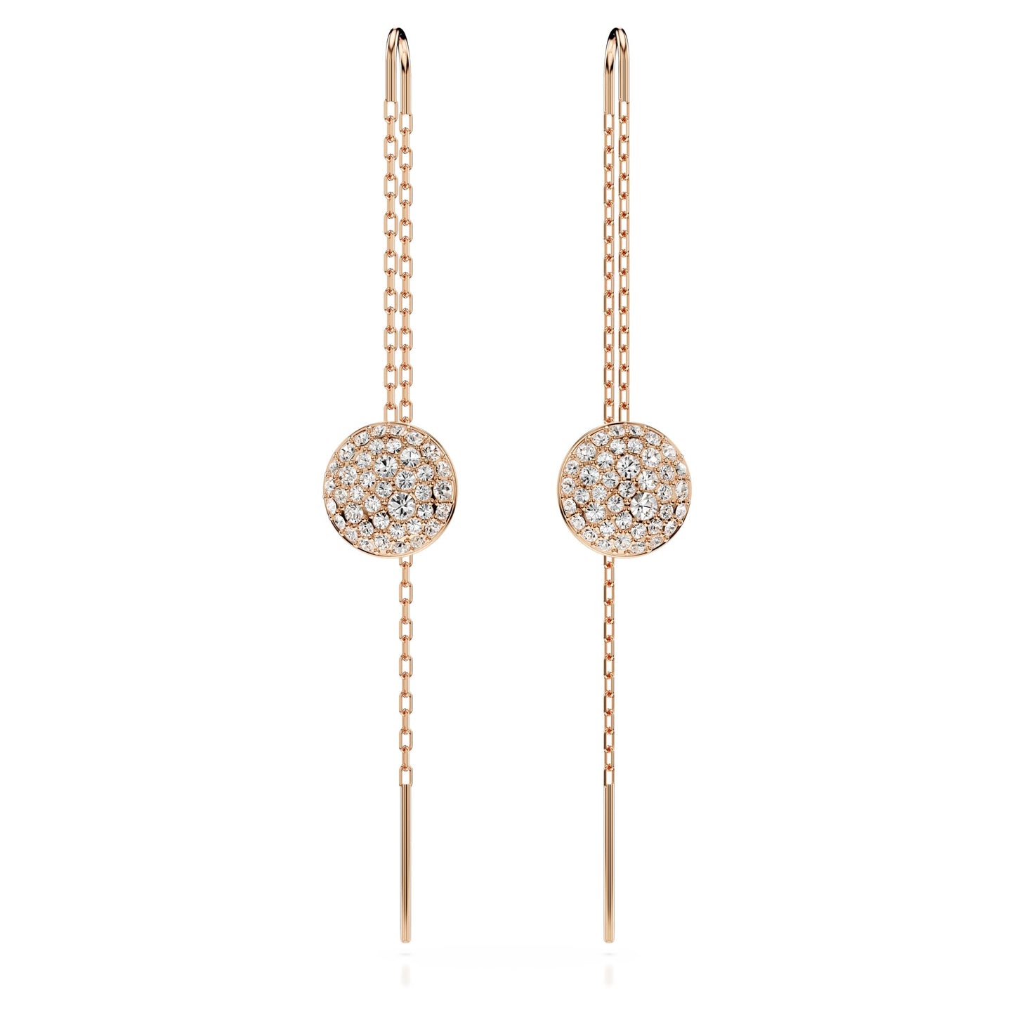 Swarovski Meteora Drop Earrings, Meteor Motif with Snow Pavé of Clear Round-Cut Crystals in a Rose Gold-Tone Finished Setting, Part of the Swarovski Meteora Collection