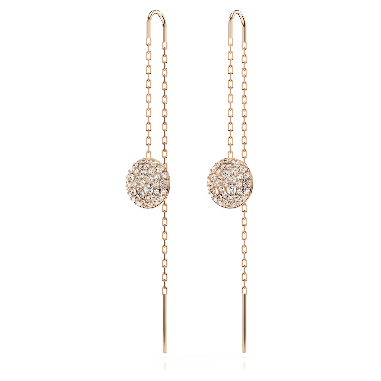 Swarovski Meteora Drop Earrings, Meteor Motif with Snow Pavé of Clear Round-Cut Crystals in a Rose Gold-Tone Finished Setting, Part of the Swarovski Meteora Collection