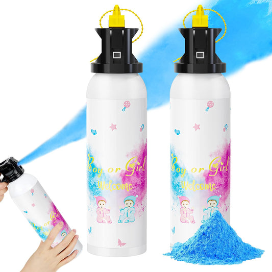 SRG Gender Reveal Fire Extinguisher Color Blaster | 2 Packs Baby Boy Blue Gender Reveal Extinguisher Smoke | Spray for Gender Reveal Decorations & Ideas（Blue）