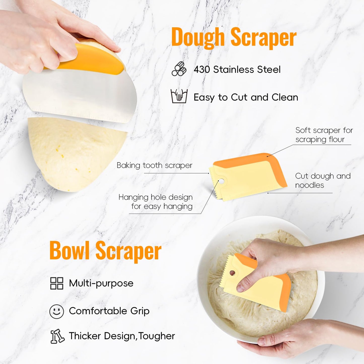 Bread Proofing Basket for Sourdough Baking: Banneton Round 9 inch Oval 10 inch Bread Making Supplies Set for Beginners Gift
