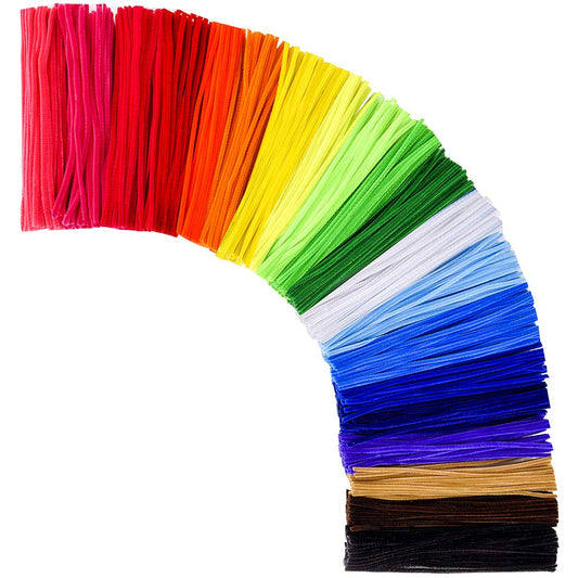 KASEMI Pipe Cleaners,1000 pcs and 20 Assorted Colors 12 inch Chenille Stems for DIY Art Creative Crafts Decorations