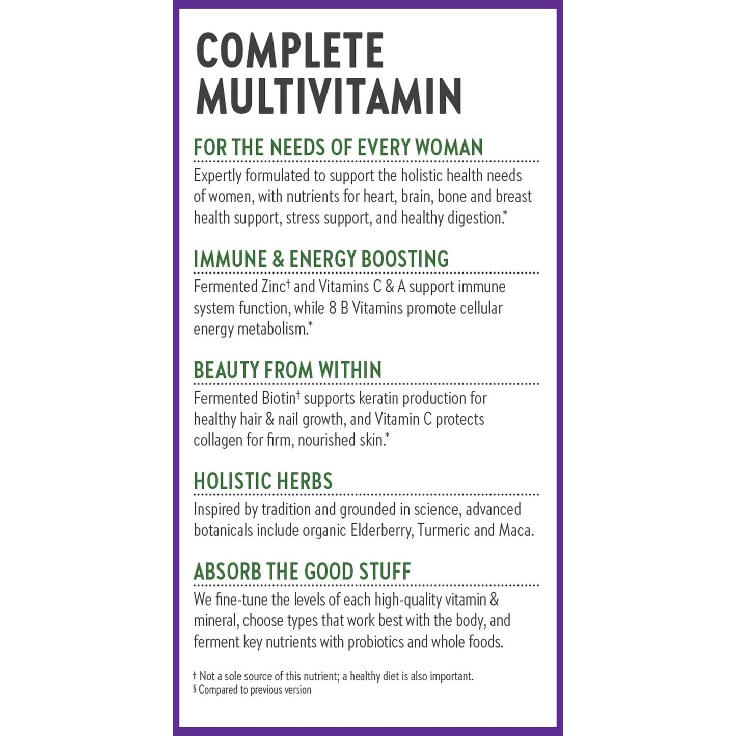 New Chapter Women's Multivitamin for Immune, Beauty + Energy Support with 20+ Nutrients -- Every Woman's One Daily, Gentle on the Stomach, 72 Count