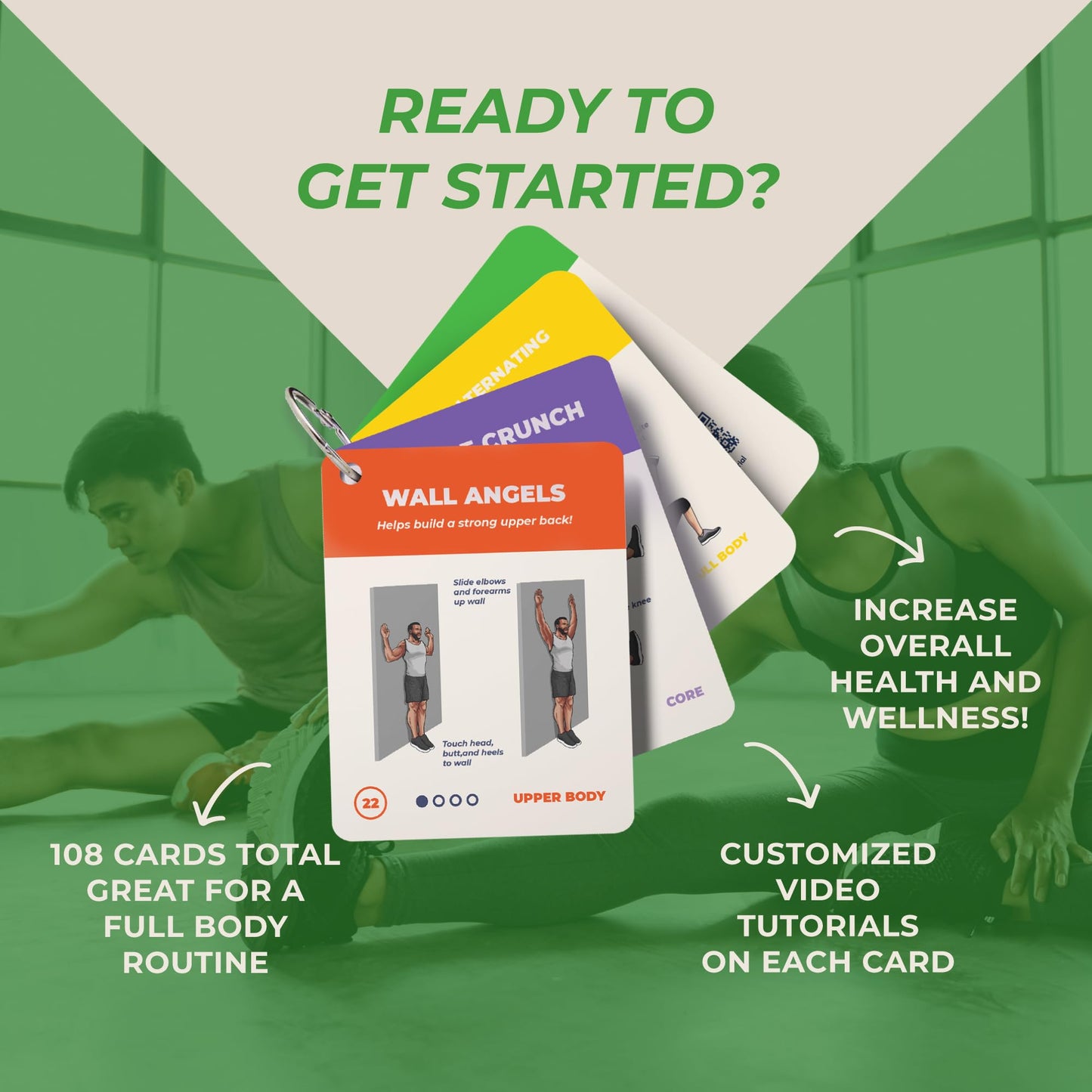 Best 100+ Bodyweight Exercise Cards Perfect at Home Workout- PhysioSpace - for All Fitness Levels - Full Body Workout from Ab Workout to Chair Exercises for Seniors - Improve YOUR Routine