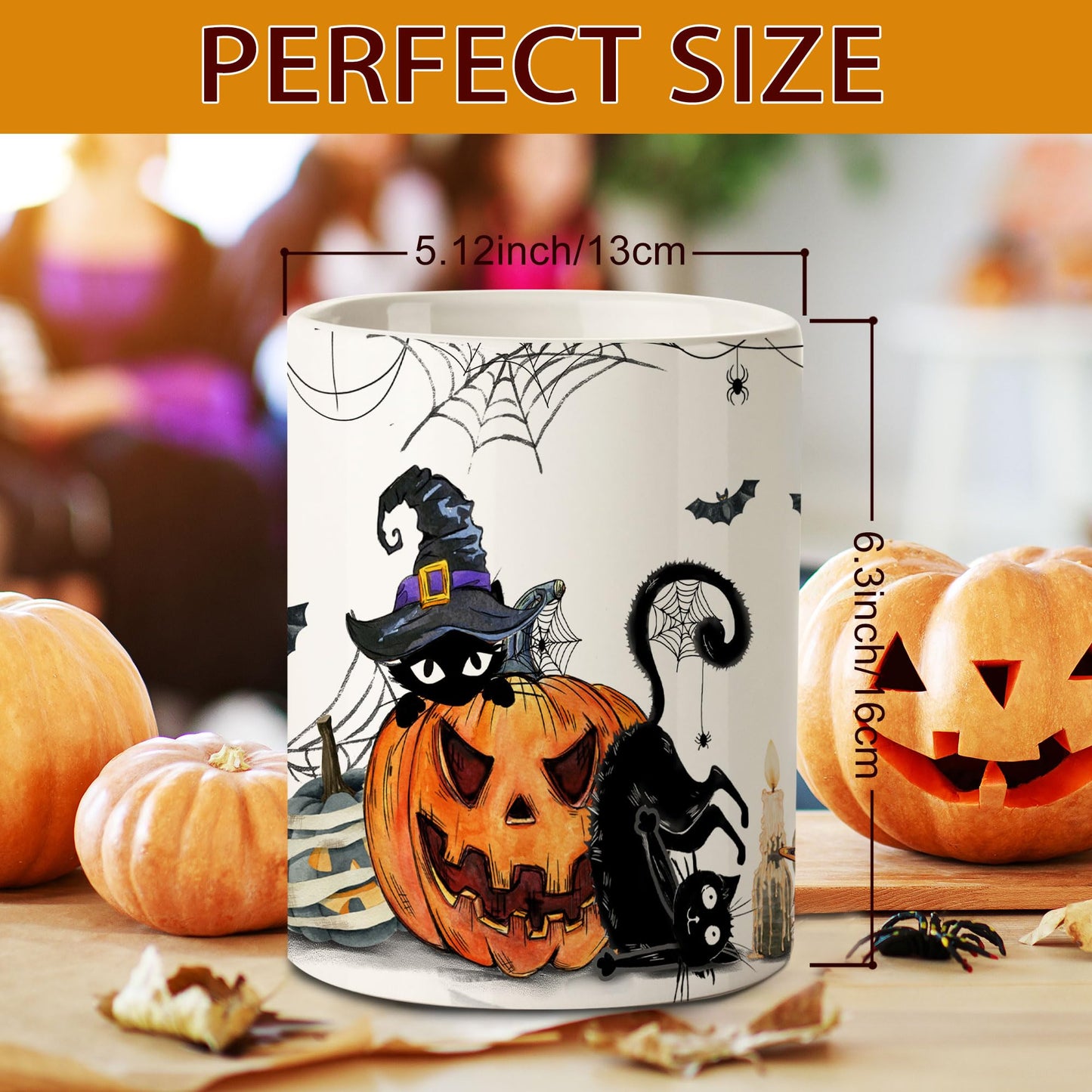 pinata Halloween Kitchen Decor Ceramic Utensil Holder,Cute Halloween Utensils,Halloween Kitchen Utensils for Farmhouse indoor Halloween Kitchen Decorations(6.5in)