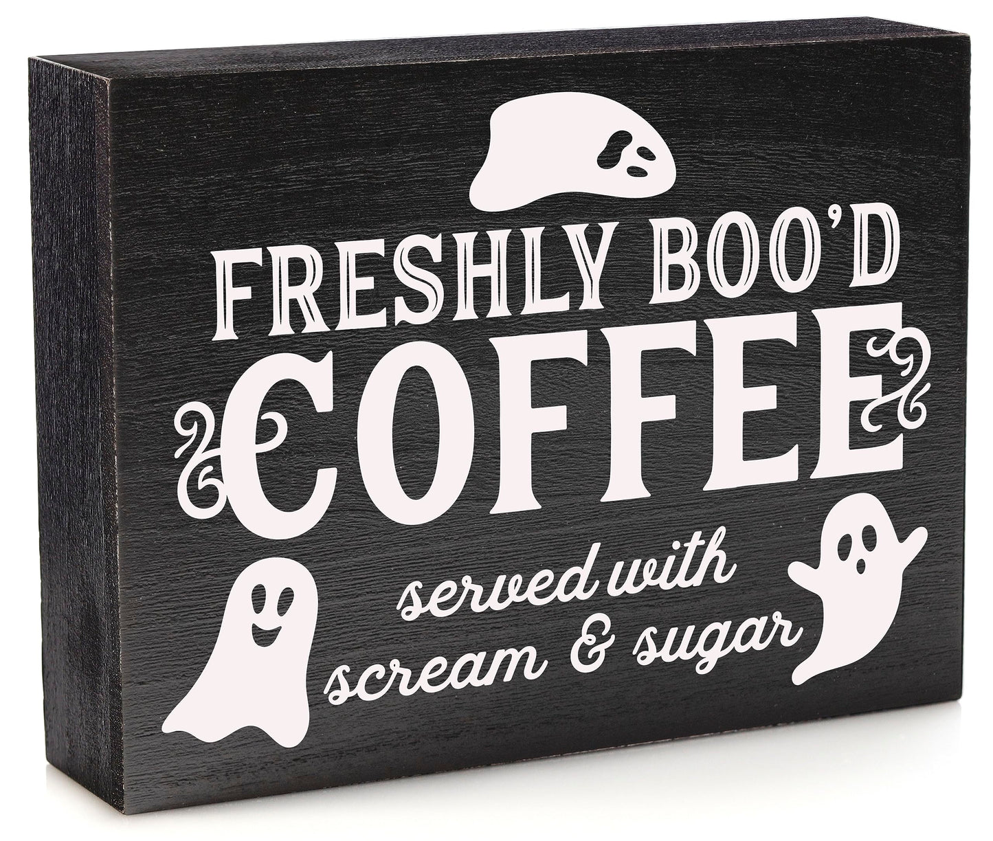 Freshly Booed Coffee Sign Halloween Coffee Bar Decor for Halloween Kitchen Decor