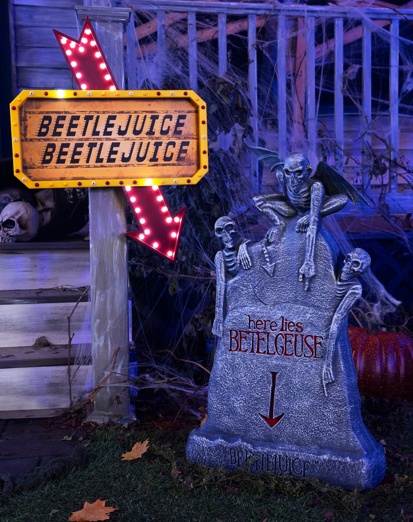 Spirit Halloween Beetlejuice LED Marquee Sign | Officially Licensed | Halloween Decor | Tim Burton | Home Décor | Indoor Decor